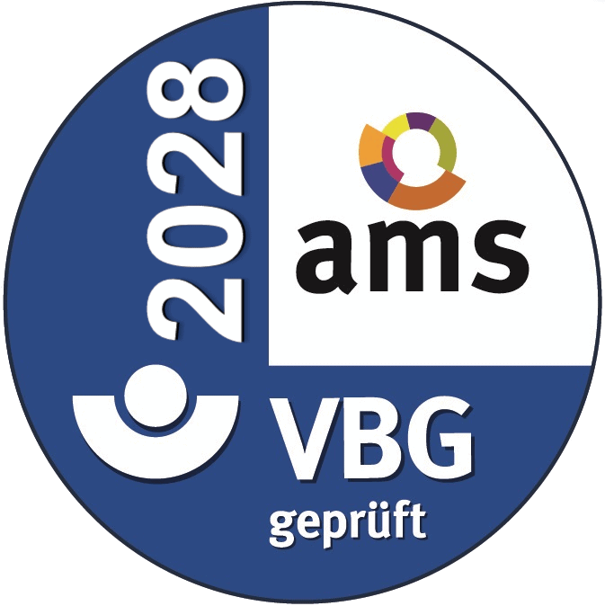 VBG-Siegel „ams geprüft“ 2028